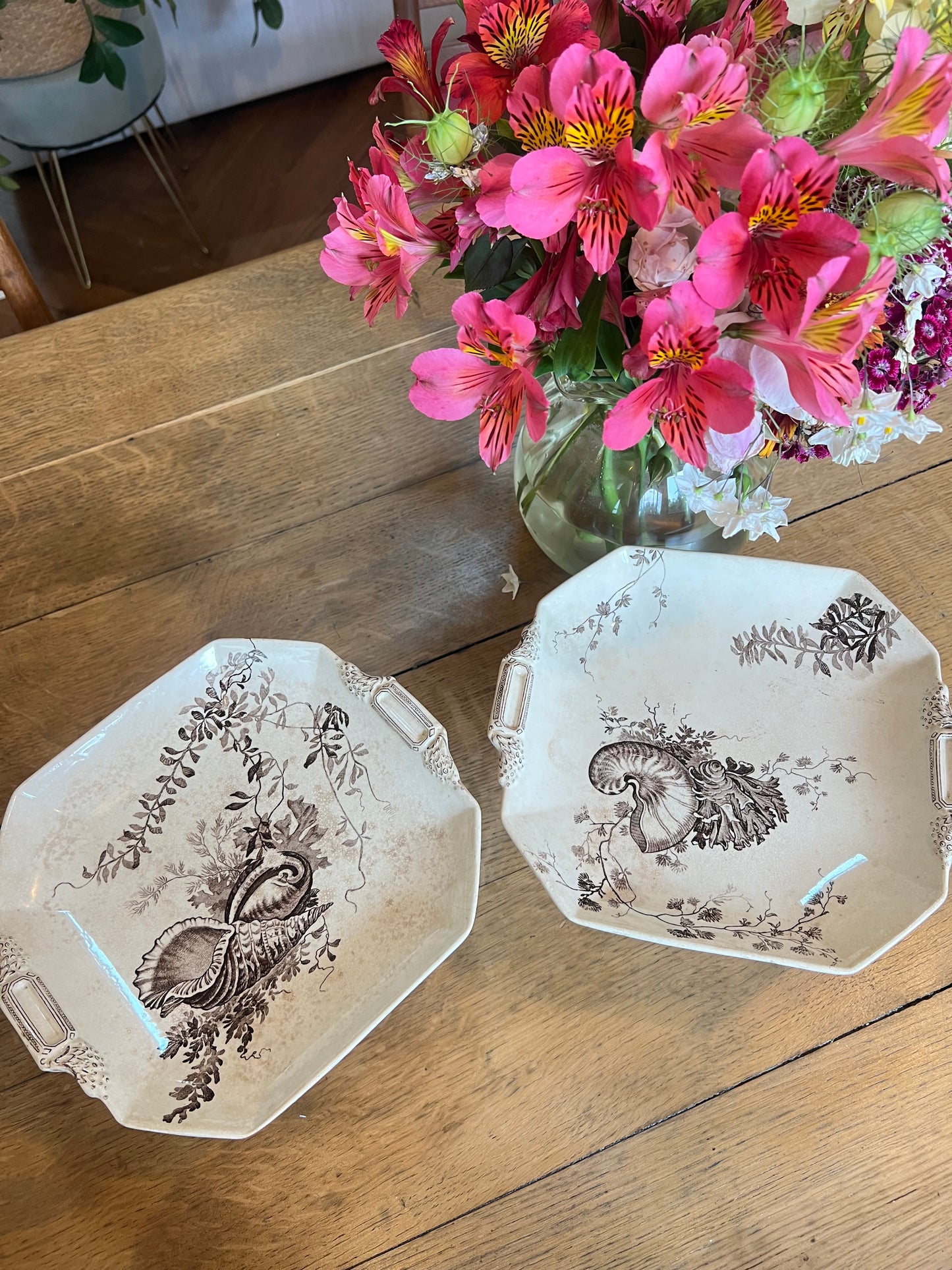 Deux compotiers Wedgwood, anglais, modèle Neptune, les deux sont en parfait état.