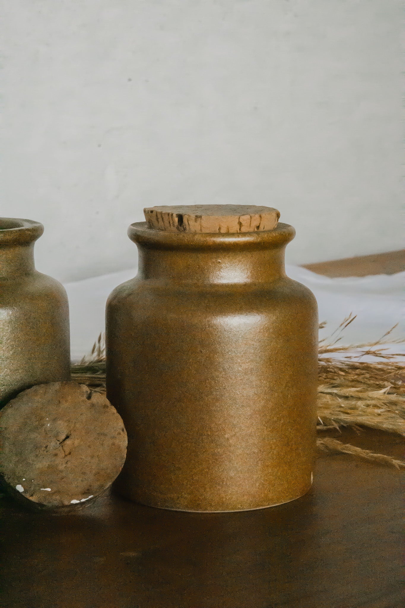 Pots à moutarde en grés