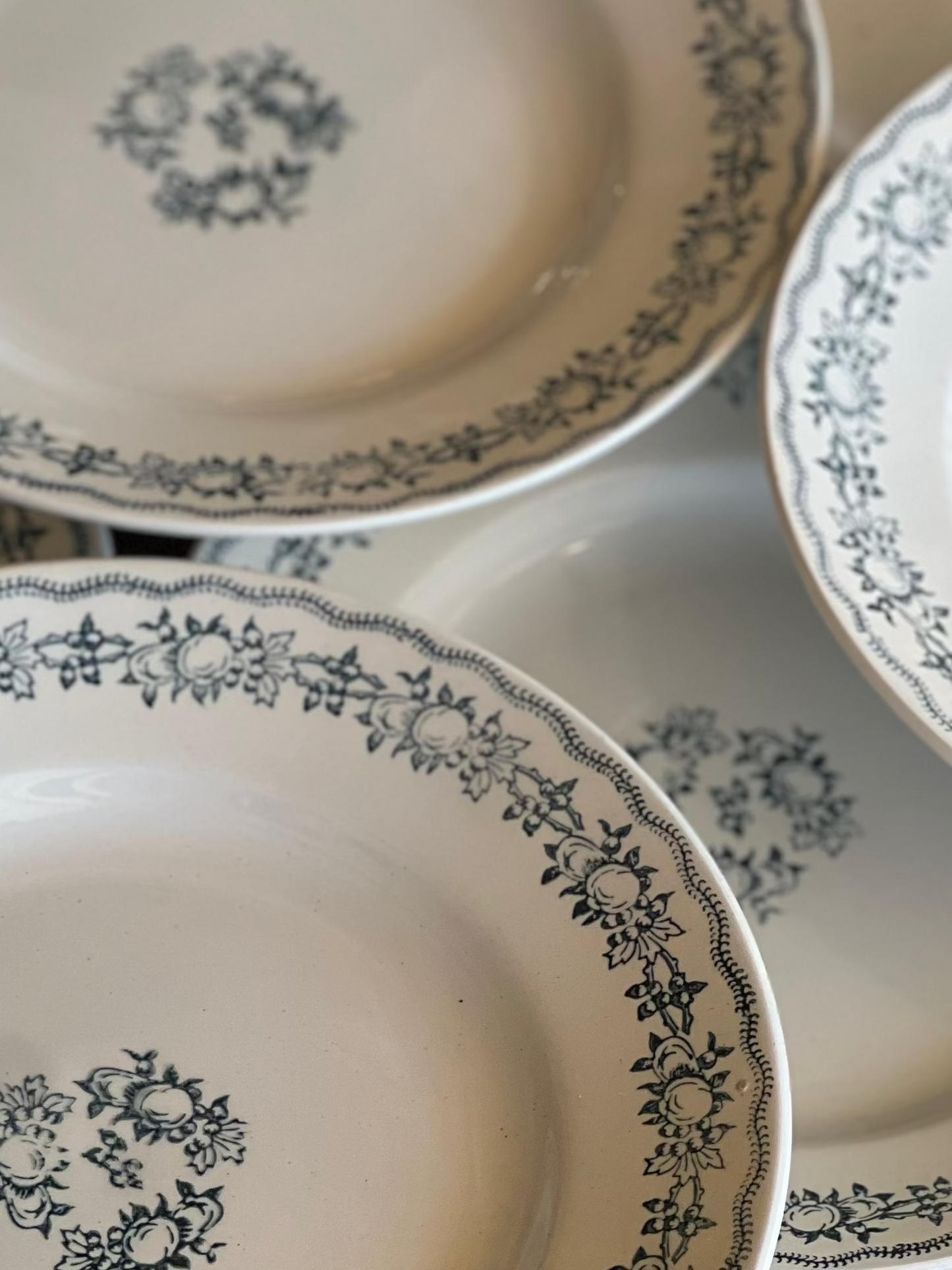 10 assiettes plates Saint Amand, en parfait état.