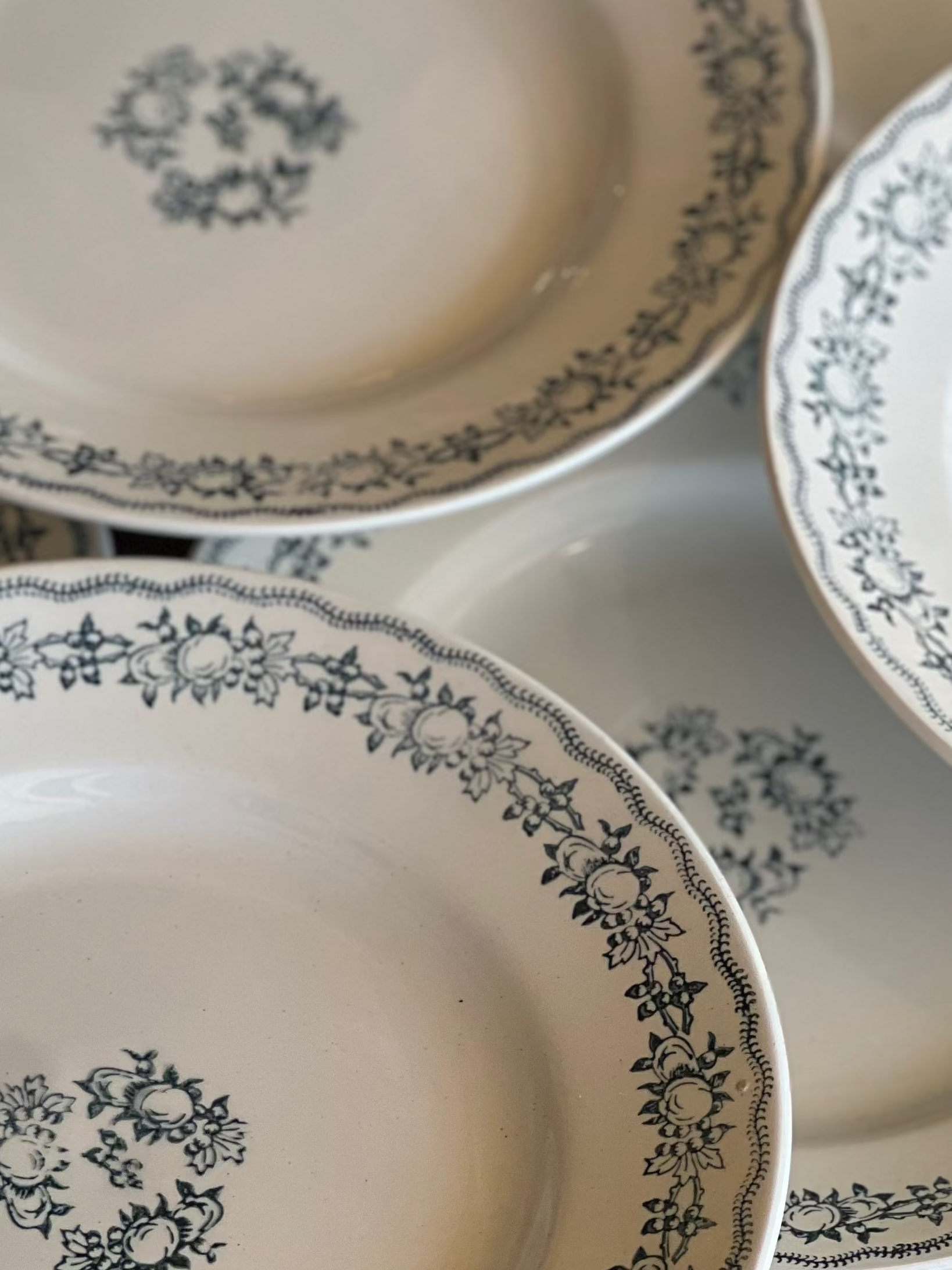 10 assiettes plates Saint Amand, en parfait état.