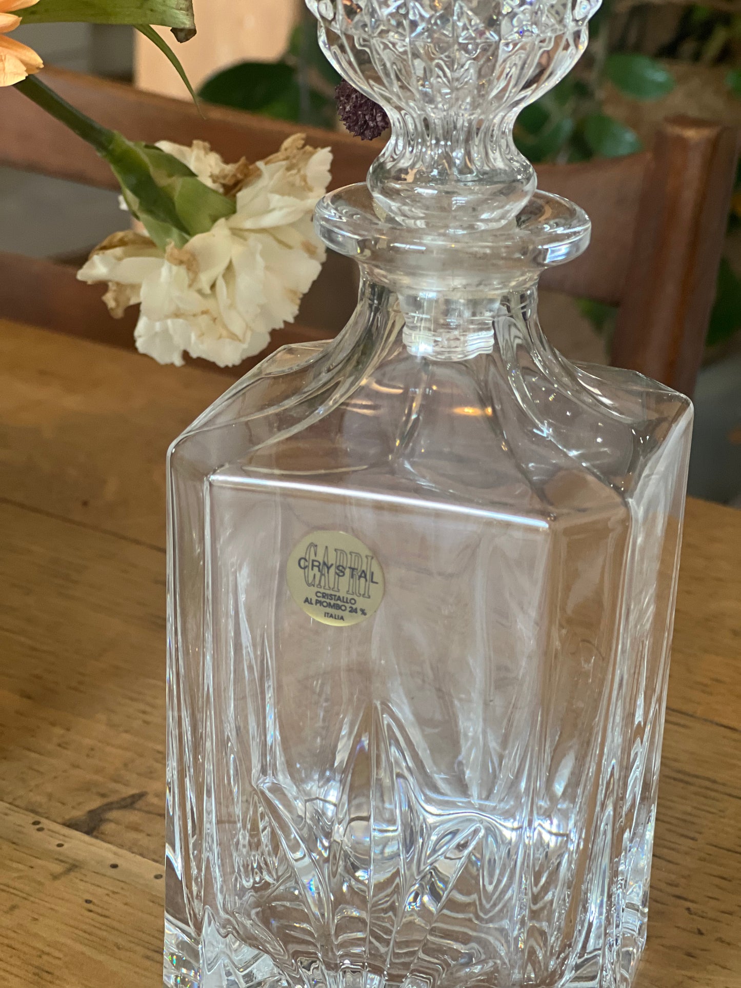 Petite carafe à whisky en cristal, en parfait état.