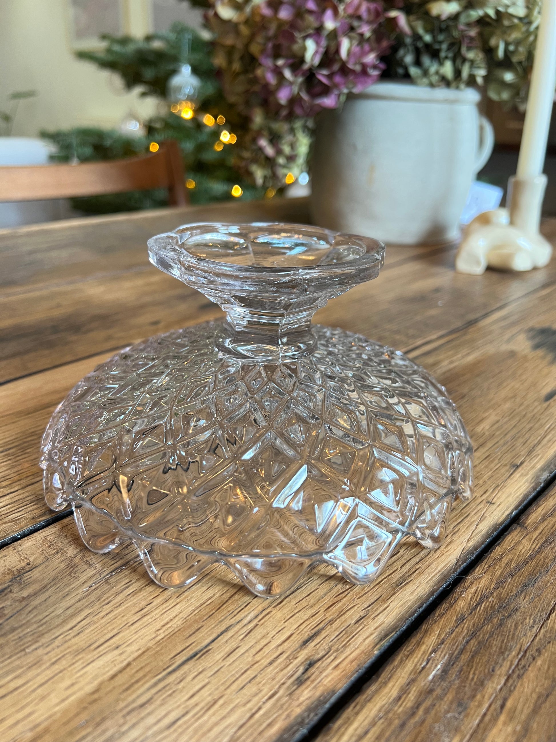 Petit compotier en verre, bon état.