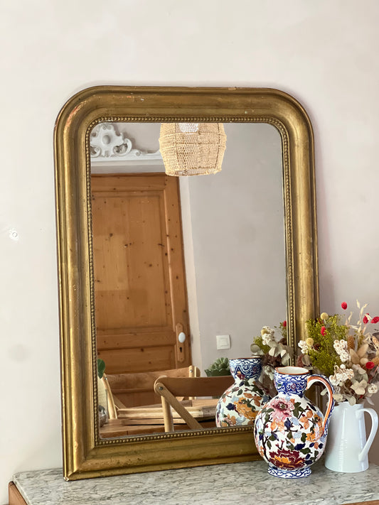Miroir louis philippe doré, très bon état général.
