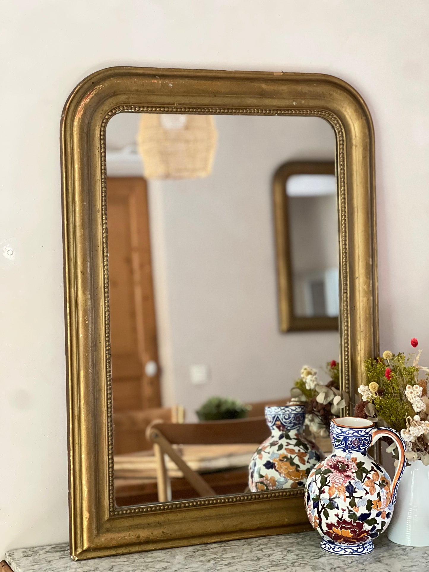 Miroir louis philippe doré, très bon état général.
