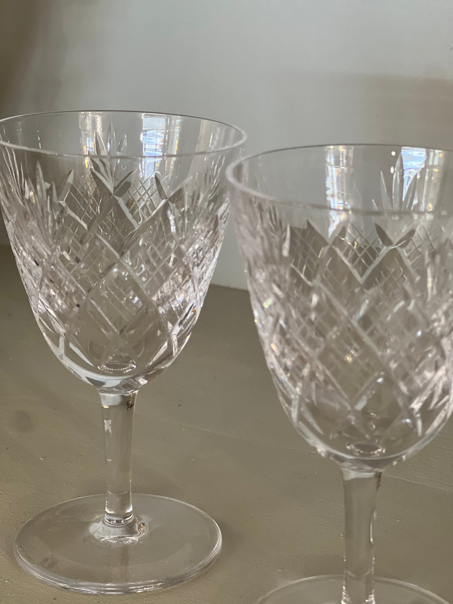 Paire de verres à apéritif en cristal