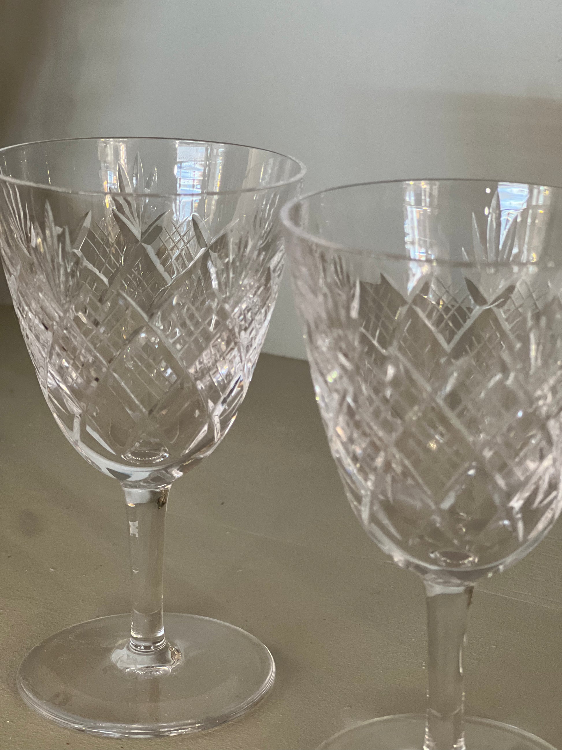Paire de verres à apéritif en cristal